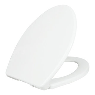 Luxe Bidet Elongated Comfort Fit Toilet Seat, White