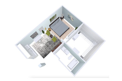 Example of an eclectic home design design in Chicago