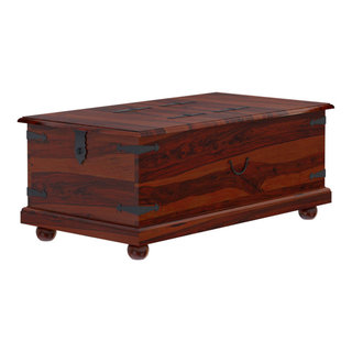 Kokanee Solid Wood Storage Trunk Coffee Table 3 Piece Set