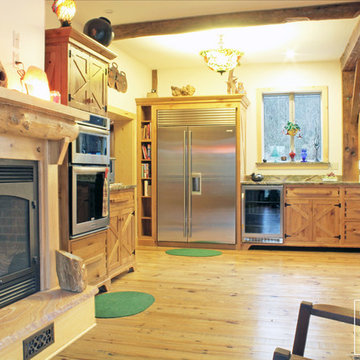 Custom Distressed Rustic Knotty Alder Kitchen