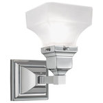 Norwell Lighting - Nwell Lighting 8121-CH-PY Birmingham - One Light Wall - A beautifully detailed stepped square back plate eBirmingham One Light ChromeUL: Suitable for damp locations Energy Star Qualified: n/a ADA Certified: n/a  *Number of Lights: 1-*Wattage:100w E26 Edison bulb(s) *Bulb Included:No *Bulb Type:E26 Edison *Finish Type:Chrome