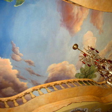 Dining Room Ceiling mural - ornate