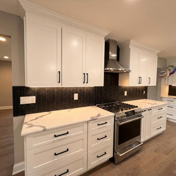 Kitchen Range Wall | Addition to Split Level Teaneck NJ