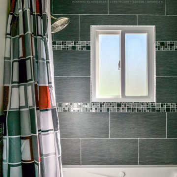 Contemporary Bath with New Window - Renewal by Andersen Long Island, Brooklyn &