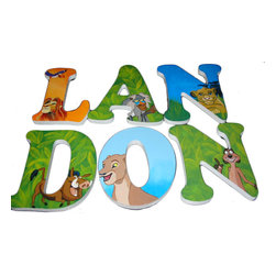 Handpainted Lion King Letters - Wall Letters