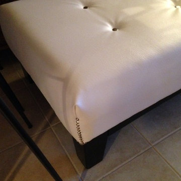 My beachy contemporary I made in white vinyl and silver with coffee gel stain!!!