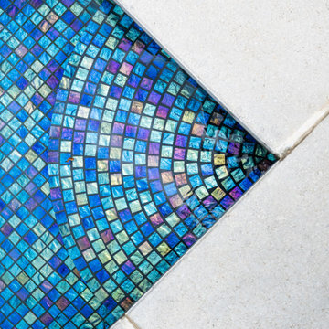 Close-Up of Mosaic Pool Tile