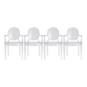 Acrylic Stacking Dining Armchair Contemporary Outdoor Dining Chairs By Modway