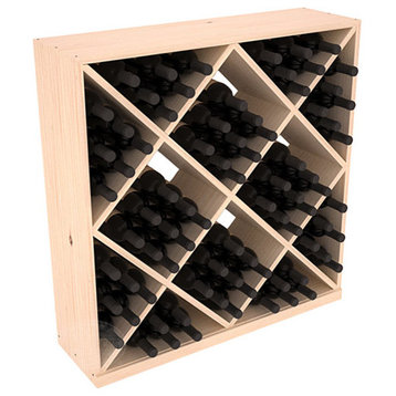 Solid Diamond Wine Storage Cube, Pine, Satin Finish