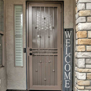 Bauble Iron Security Door with 2 Piece Lock & Lever