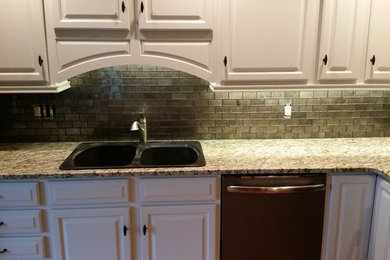 Inspiration for a transitional home design remodel in Omaha