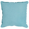 Solid Pillow - Aqua, Down Feather, 20x20x4