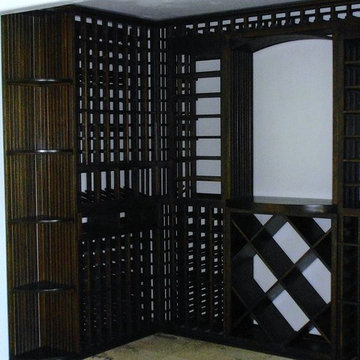Coastal Installed Custom Wine Cellar Racks and Ductless Split Cooling System