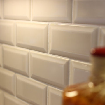 Beveled Subway Kitchen Backsplash