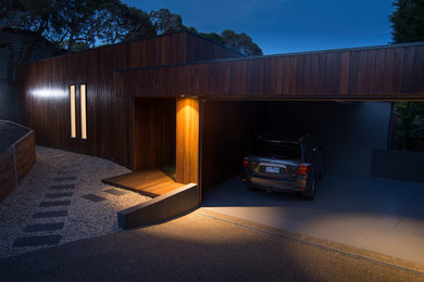 Modern house exterior in Melbourne.