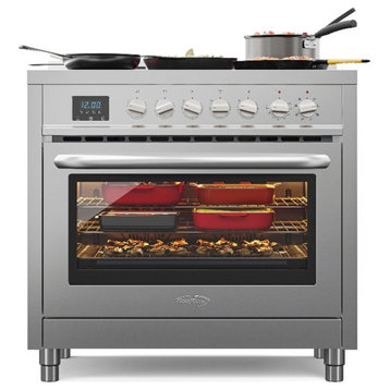 KoolMore 36 in. 5 Elements Freestanding All-Electric Range with Convection Oven