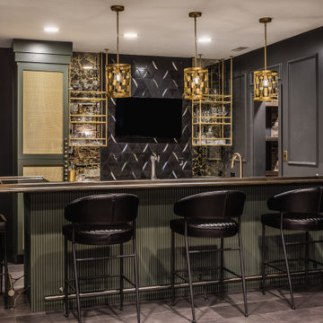 Noblesville Lower Level Speakeasy Vibe and Primary Bathroom