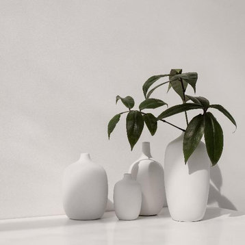 Ceola Vase Ceramic 5X10, White