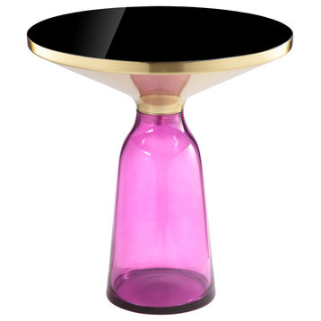 Gbelinda Side Table Purple Glass