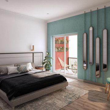 3d interior visualization of Master Bedroom by Yantram Studio