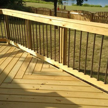 Multi Level Wood Deck in Plainfield, IL