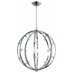 Maxim Lighting - Maxim Lighting 39108BCPN Equinox - 46.5" 64.4W 28 LED Pendant - Bands of steel finished in Polished Nickle or Textured Black with Polished Nickle accents, create spherical forms of lighting. These spheres are graced with Beveled Crystal fonts which conceal dimmable LED bulbs. A perfect blend of grace, beauty and energy efficiency.  Canopy Included: TRUE  Shade Included: TRUE  Canopy Diameter: 7.8 x 1.9 Color Temperature: 3500  Lumens: 5320  CRI: +Equinox 46.5" 64.4W 28 LED Pendant Polished Nickel Beveled Crystal *UL Approved: YES *Energy Star Qualified: n/a  *ADA Certified: n/a  *Number of Lights: Lamp: 28-*Wattage:2.3w G9 LED bulb(s) *Bulb Included:Yes *Bulb Type:G9 LED *Finish Type:Polished Nickel