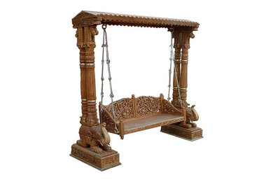 FOR INDOOR HOME DECOR WOODEN SWING INDIAN ART