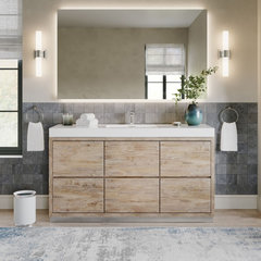 The Eloise Bathroom Vanity, Rustic Almond, 72, Double Sink, Freestanding