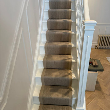 Crucial Trading Sisal Harmony Herringbone Moon Frost carpet installation