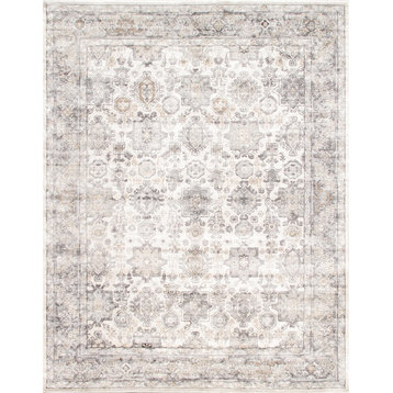 Area Rug Majestic Power-Loomed Polyesterpropyle Ivory 5'x7'