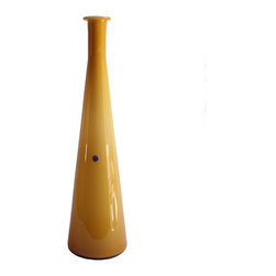 CASED EMPOLI BUTTERSCOTCH BOTTLE - Vases