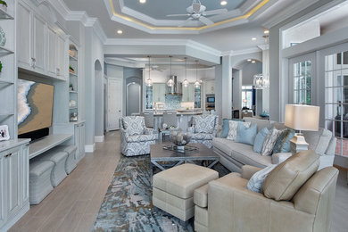 Living room - transitional living room idea in Miami