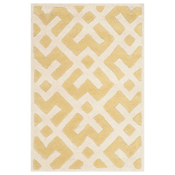 Safavieh Chatham Collection CHT719 Rug, Light Gold/Ivory, 3'x5'