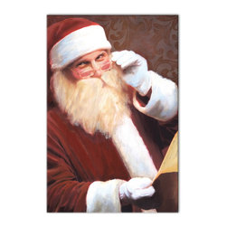 DDCG - Santa's List Canvas Wall Art, 24"x36" - Prints And Posters
