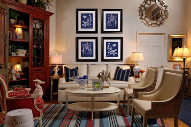Beach style family room photo in Baltimore