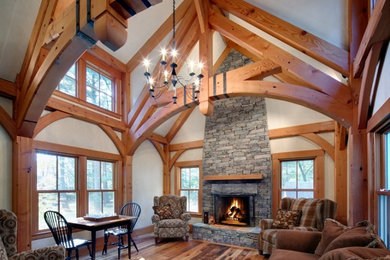 Inspiration for a huge farmhouse home design remodel in Calgary