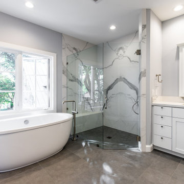 Stunning Master Bathroom with Kohler Freestanding Tub and Stand up Shower