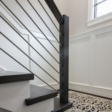 Project #72 | Modern Staircase with Horizontal Steel Rod Railing