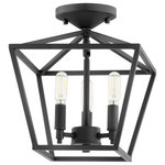 Quorum - Quorum 304-10-69 Three Light Dual Mount, Black Finish - Quorum 304-10-69 Three Light Dual Mount, Black Finish Bulbs Not Included, Number of Bulbs: 3, Max Wattage: 60.00, Bulb Type: Candelabra, Power Source: Hardwired