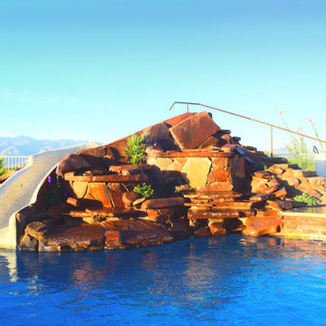 Custom Pools, Stream, Water Feature