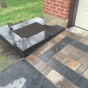 Banded Entranceway with Steps