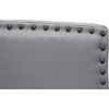 Midcentury Upholstered Headboard With Nail Heads