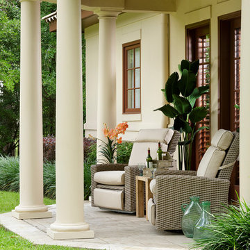 Reims Outdoor Swivel / Glider Recliners and End Table