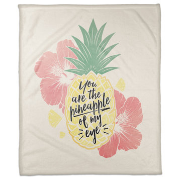 Pineapple of my Eye 50x60 Coral Fleece Blanket