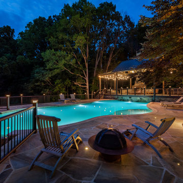 Luxury Vanishing Edge Pool with Copper Scuppers