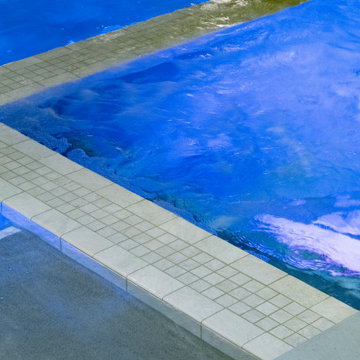 Lemont, IL Rectilinear Pool with Interior Hot Tub