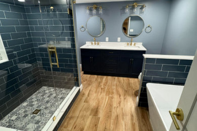 Inspiration for a contemporary bathroom remodel in New York