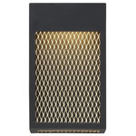 Eurofase - Eurofase 35927-013 Coop - 7.25 Inch 14W 1 LED Large Wall - Coop Outdoor Large LED Wall Sconce, Sand Black FinCoop 7.25 Inch 14W 1 Sand Black/Gold PainUL: Suitable for damp locations Energy Star Qualified: n/a ADA Certified: n/a  *Number of Lights: 1-*Wattage:14w LED bulb(s) *Bulb Included:Yes *Bulb Type:LED *Finish Type:Sand Black/Gold Painted