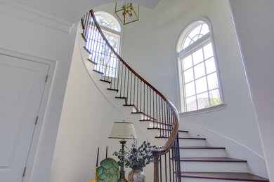Transitional staircase photo in Houston
