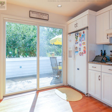 New Sliding Glass Door in Fabulous Kitchen - Renewal by Andersen Long Island & F
